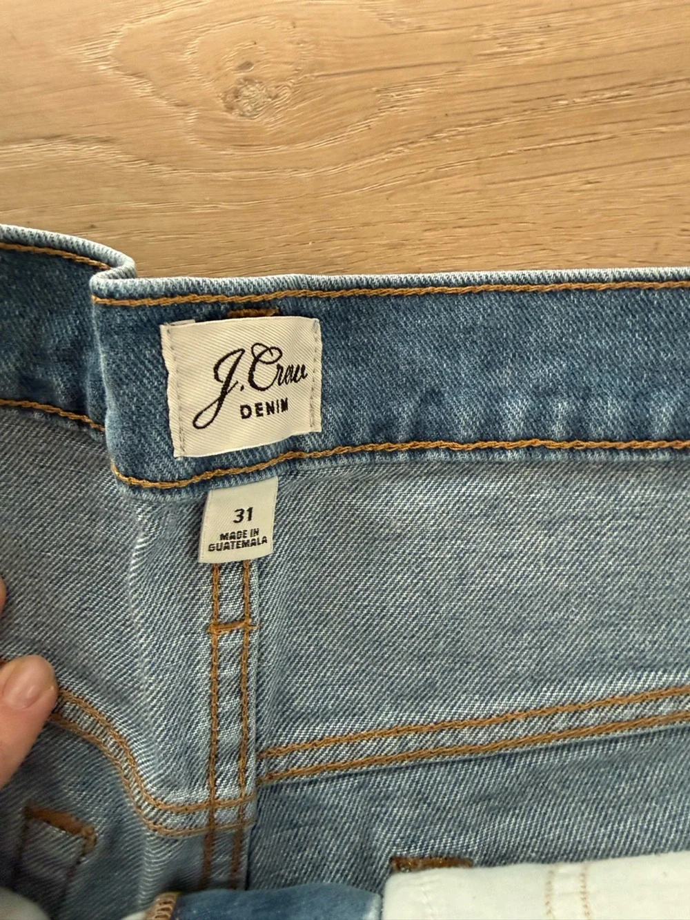 J. Crew blue denim cut-off shorts high waisted size 31 - Picture 3 of 7